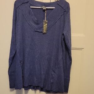 NWT Natural Reflections Women's Blue Shirt